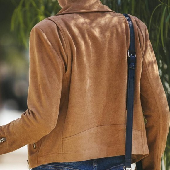 SALE ENDS 12/28 Brown Zipped Moto Jacket - Picture 4 of 4